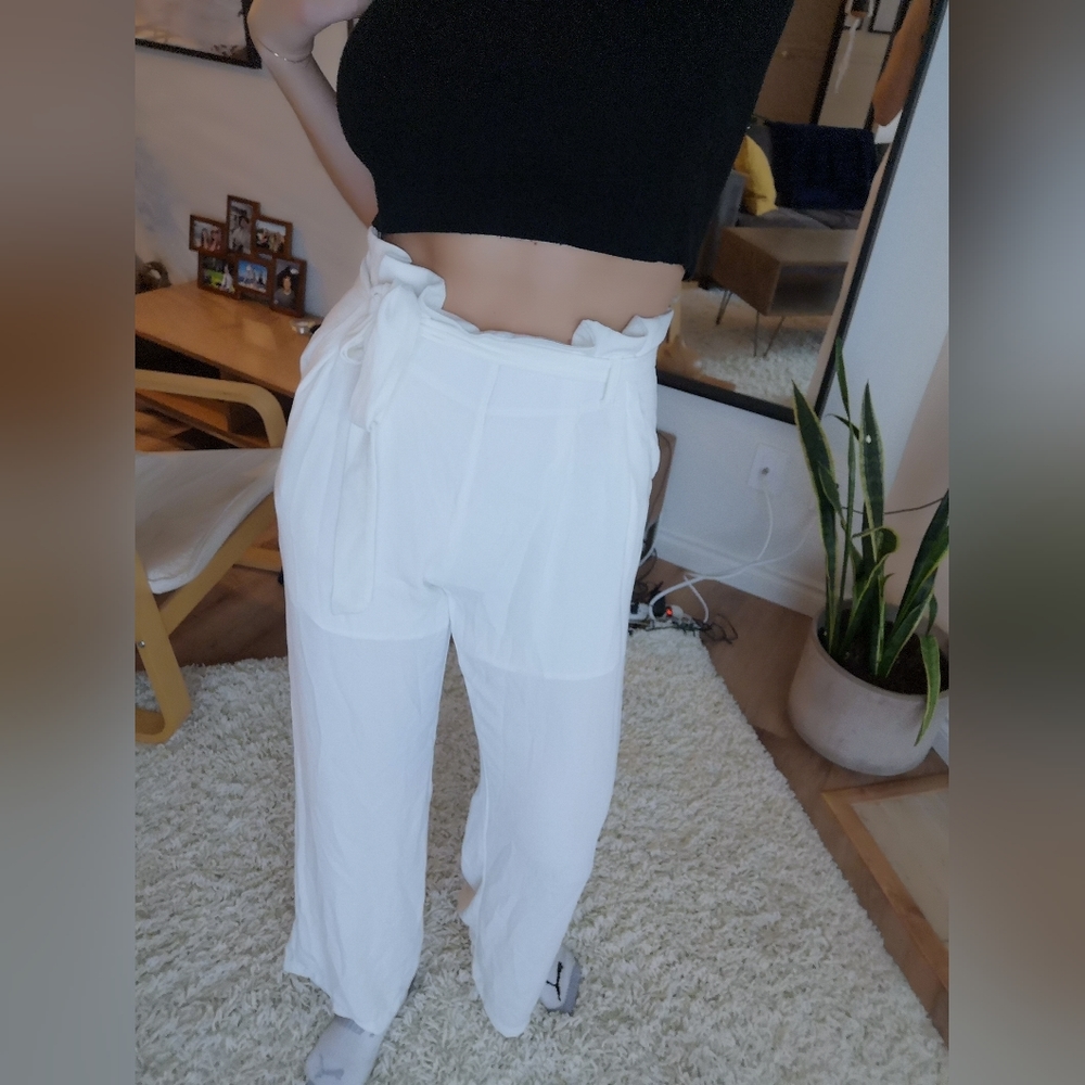 Dance and Marvel high-waisted white pants with tags